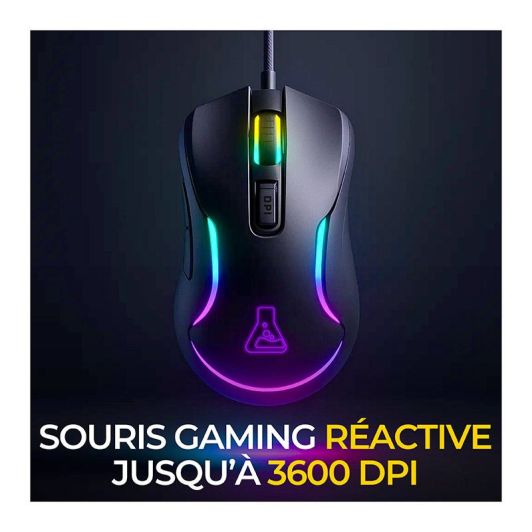 Pack gaming THE G-LAB Chromium clavier/souris/tapis