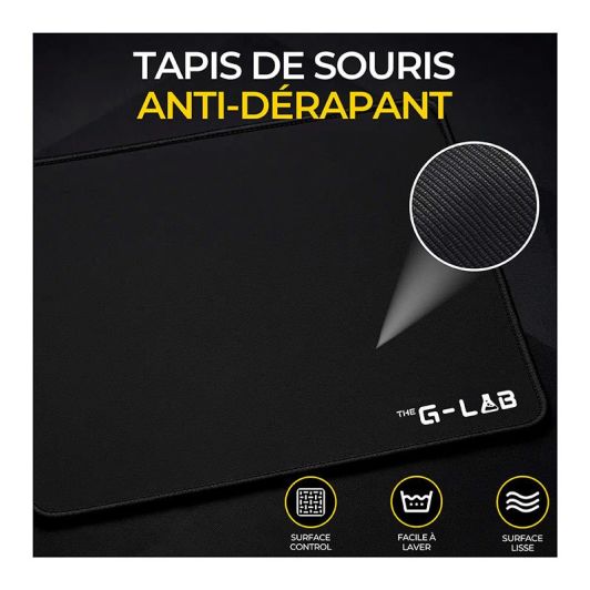 Pack gaming THE G-LAB Chromium clavier/souris/tapis