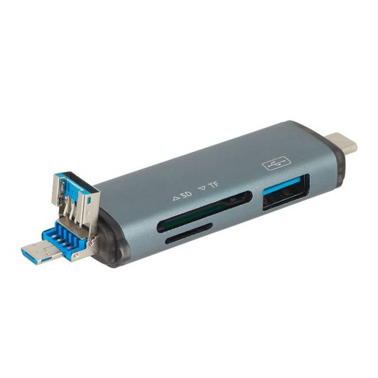 Lecteur de cartes multifonction SEDEA 6 en 1 - USB - USB-C