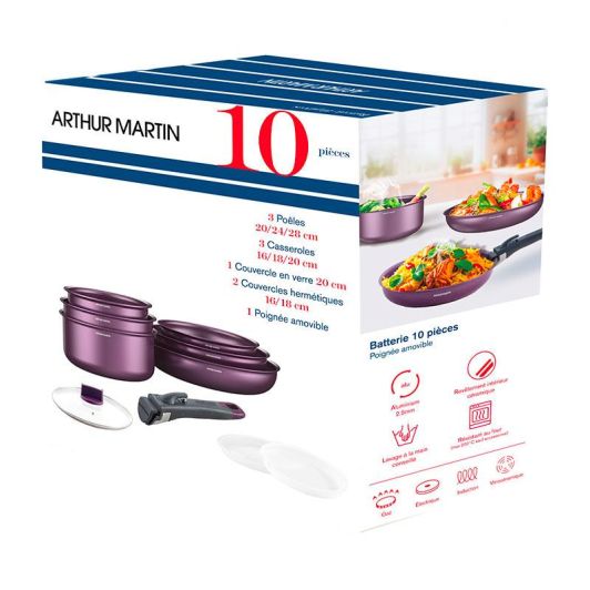 Batterie ARTHUR MARTIN 10 pièces céramique