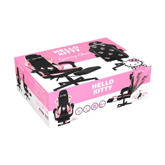 Chaise gaming KONIX Hello Kitty Noir et rose