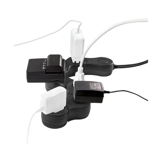 Multiprise QUIRKY articulée x 5 + interrupteur noire