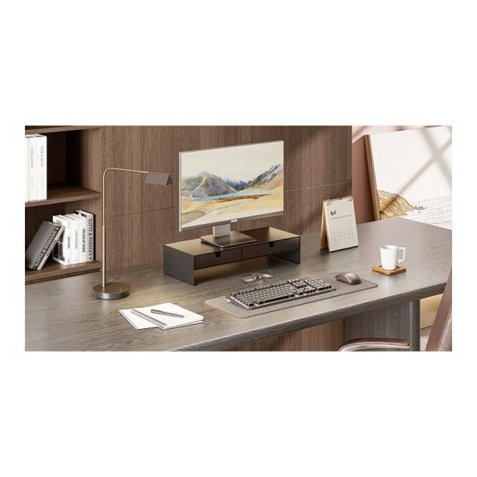 Réhausseur écran ordinateur EDENWOOD avec 2 tiroirs