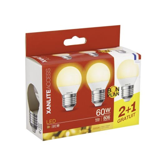 Ampoule XANLITE E27x3 type P45