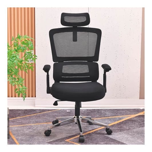 Chaise de bureau AMS-OFFICE PRENIUM noire