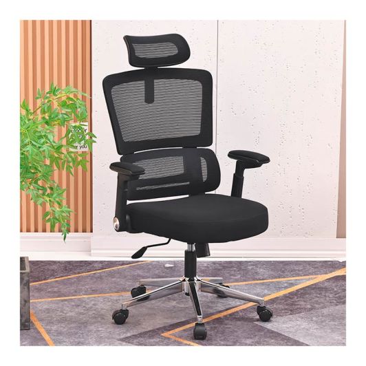Chaise de bureau AMS-OFFICE PRENIUM noire