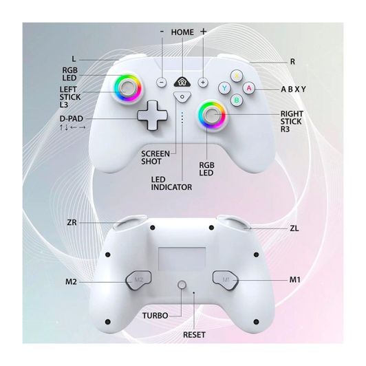 Manette SUBSONIC sans fil pour Switch/Switch 2 Blanche