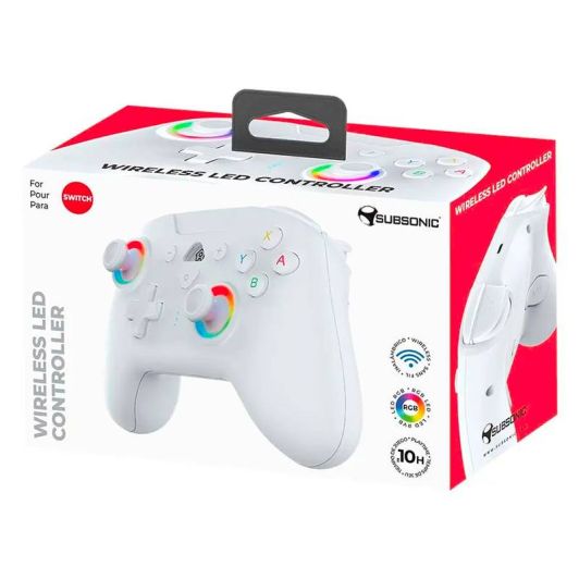Manette SUBSONIC sans fil pour Switch/Switch 2 Blanche