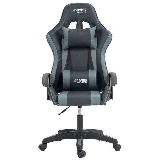Chaise gaming AMS Gamer#BUTTERFLY Noire et grise