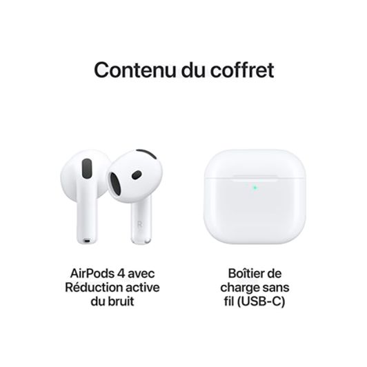 APPLE AirPods 4 ANC Réduction de bruit active