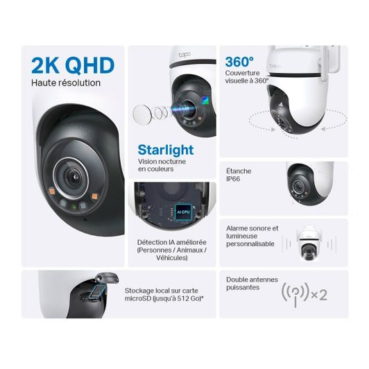 Caméra de Surveillance TAPO C520WS 4MP 2K