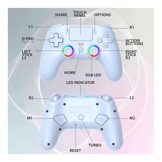 Manette SUBSONIC sans fil pour PS5 blanc