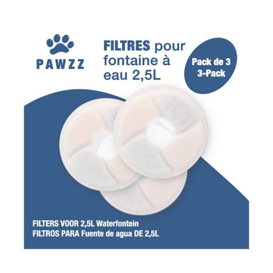 Filtre pack de 3 pour fontaine à l'eau PAWZZ