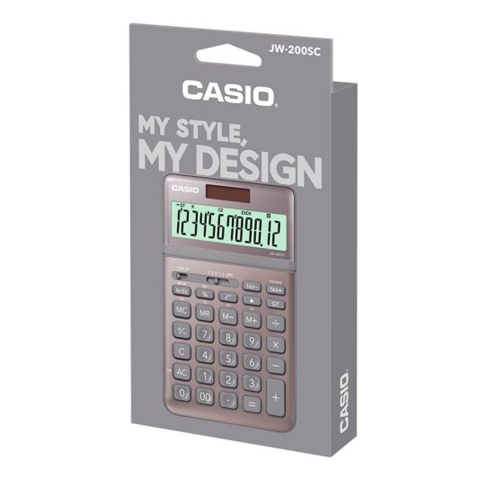 Calculatrice CASIO JW-200SV GRIS METALISE