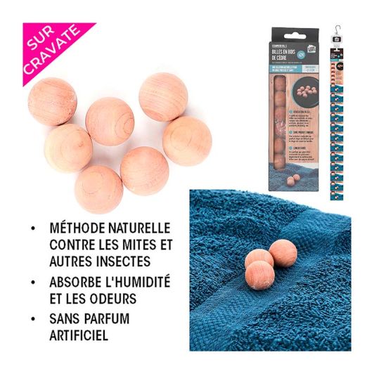 Billes bois de cèdre anti mites x24