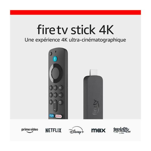 Passerelle Multimédia FIRE STICK TV AMAZON 4K 2024 avec télécommande
