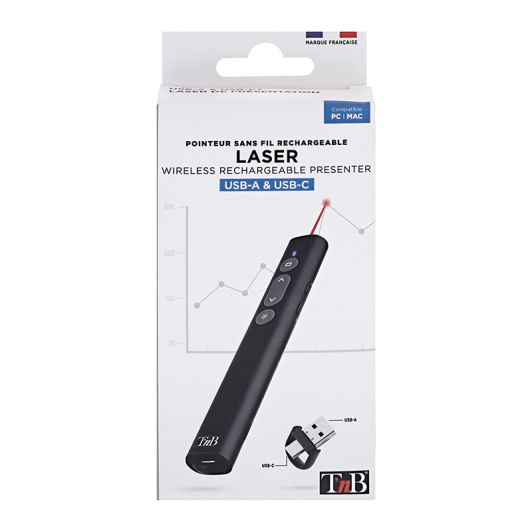 Pointeur / Laser de présentation TNB rechargeable USB-A & USB-C