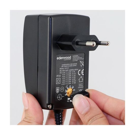 Alimentation EDENWOOD universelle 3 à 12V - 27W USB-C + 20 connecteurs