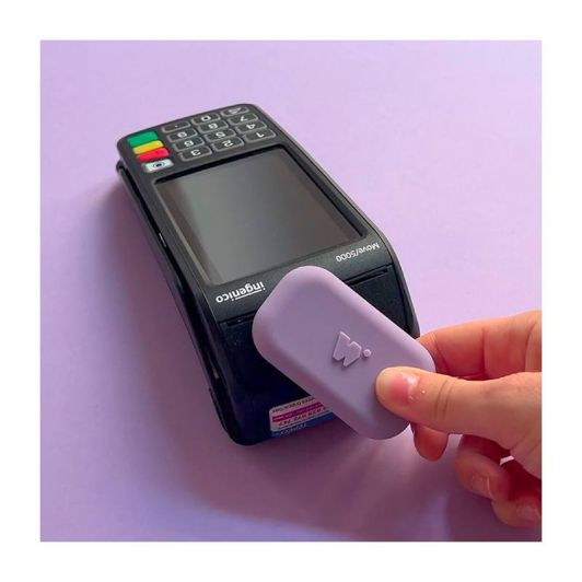 Porte monnaie sans contact MONEY WALKIE Mauve