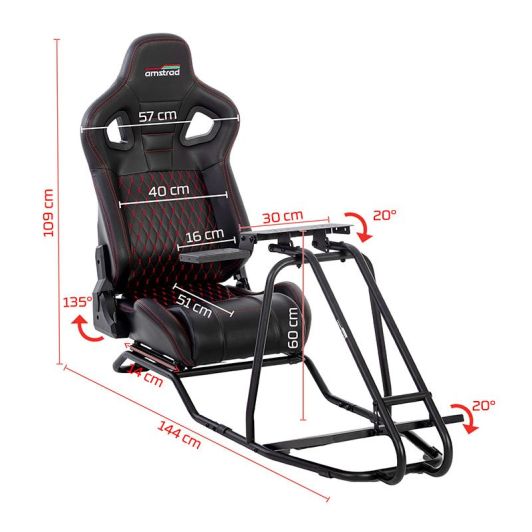 Siège de simulation AMSTRAD pour AMS-RACING-PRO,  colis 1/2