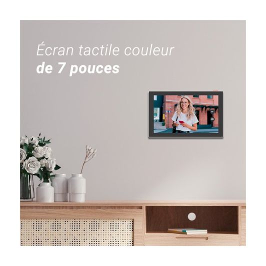 Pack Visiophone connecté EZVIZ FHD HP5 avec écran tactile + 4 badges