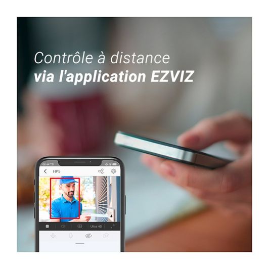 Pack Visiophone connecté EZVIZ FHD HP5 avec écran tactile + 4 badges