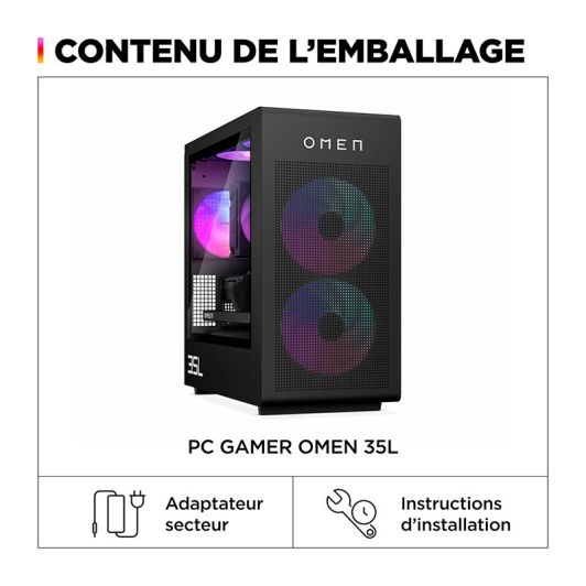 Unité centrale Gamer HP OMEN GT16-0521nf R5/16Go/1To/RTX5060 8Go dédiés