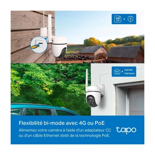 Caméra de surveillance TAPO 4G motorisée 1080p 