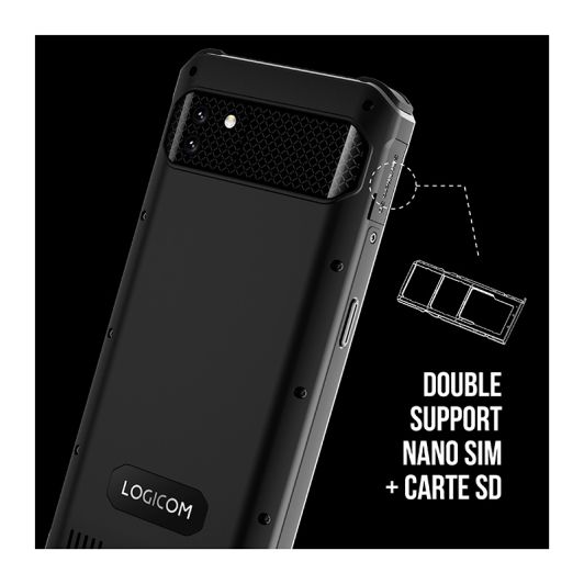 Smartphone LOGICOM Xtrem650 Durci 128Go Noir