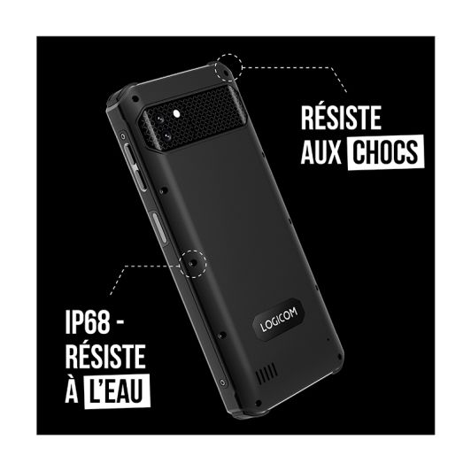 Smartphone LOGICOM Xtrem650 Durci 128Go Noir