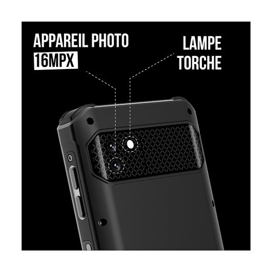 Smartphone LOGICOM Xtrem650 Durci 128Go Noir
