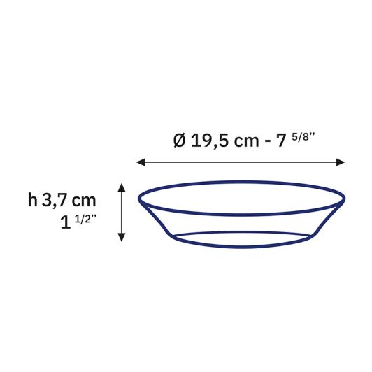 Assiette DURALEX coupelle Lys vermeil 19 cm
