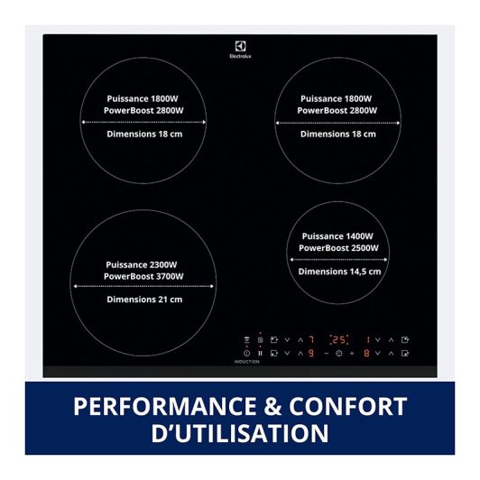 Plaque de cuisson induction ELECTROLUX LIT6043