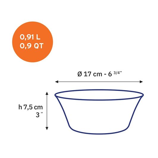Saladier DURALEX Lys marine diamètre 17cm
