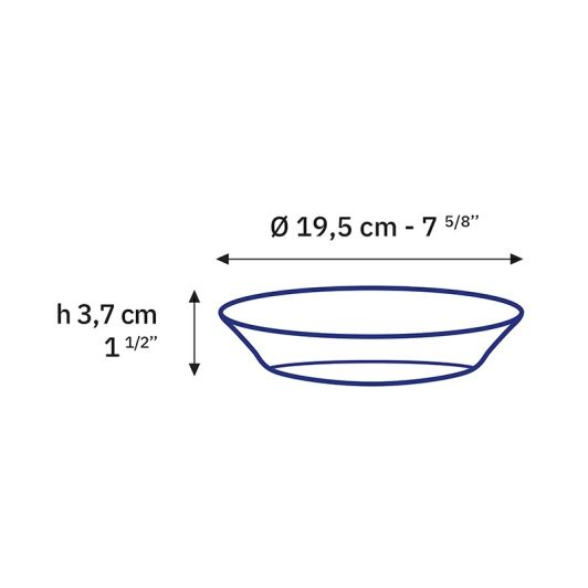 Assiette DURALEX Lys vert coupelle diamètre 19.5 cm