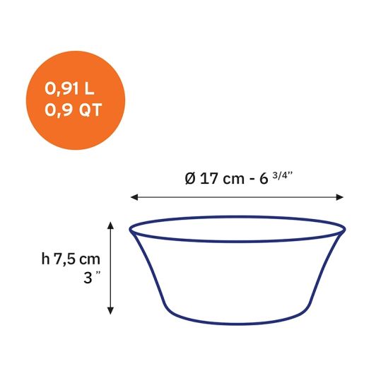 Saladier DURALEX Lys vermeil 17cm
