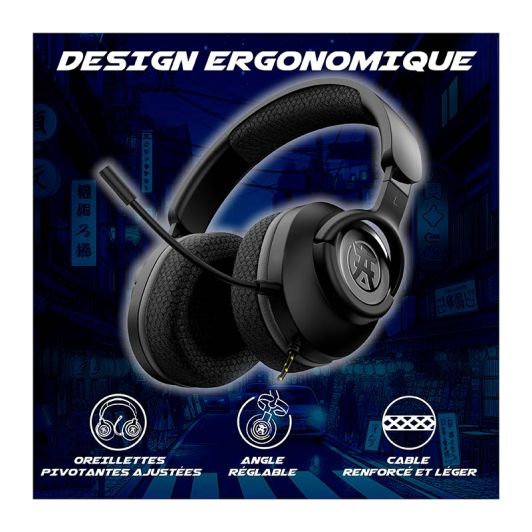 Casque gaming filaire AKUMA SEINEN H04 NOIR