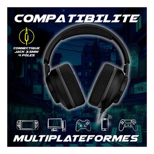 Casque gaming filaire AKUMA SEINEN H04 NOIR