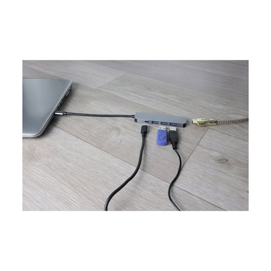 Hub USB-C 5-en-1 – Adaptateur multifonction avec HDMI, USB, SD et recharge rapide