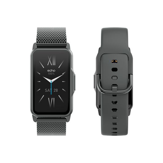 Montre connectée ECHO Rainbow mini Noire - 2 Bracelets