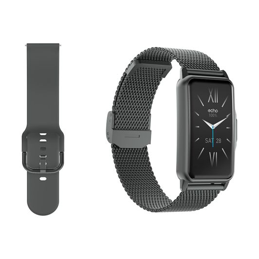Montre connectée ECHO Rainbow mini Noire - 2 Bracelets