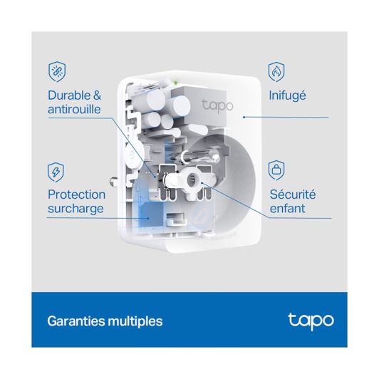 Prise connectée x2 Wifi TAPO P11 avec compteur de consommation