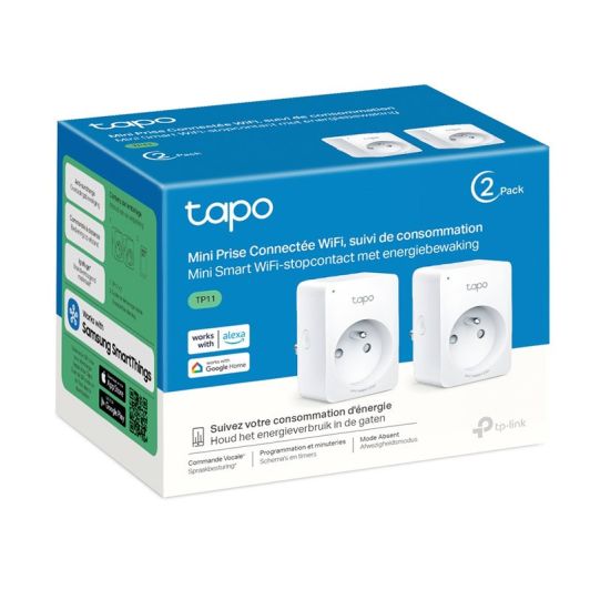 Prise connectée x2 Wifi TAPO P11 avec compteur de consommation