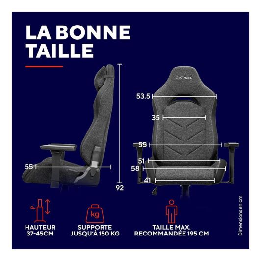 Fauteuil gaming TRUST GAMING Ruya Fabric