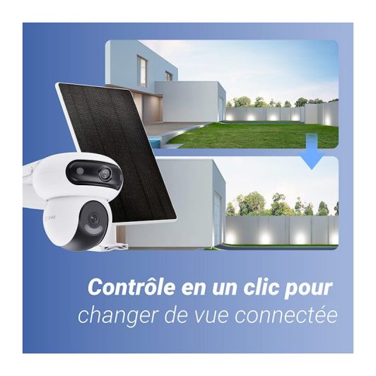Caméra de Surveillance sur batterie EZVIZ HB90 4MP 2K+ avec Panneau Solaire