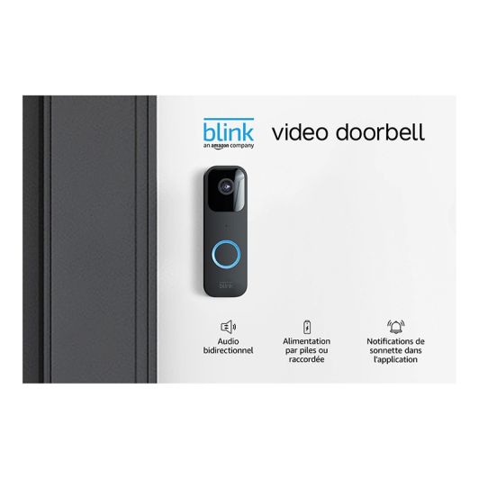 Sonnette connectée WiFi BLINK vidéo doorbell FHD noire