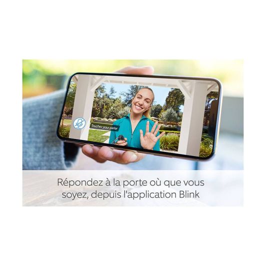 Sonnette connectée WiFi BLINK vidéo doorbell FHD noire