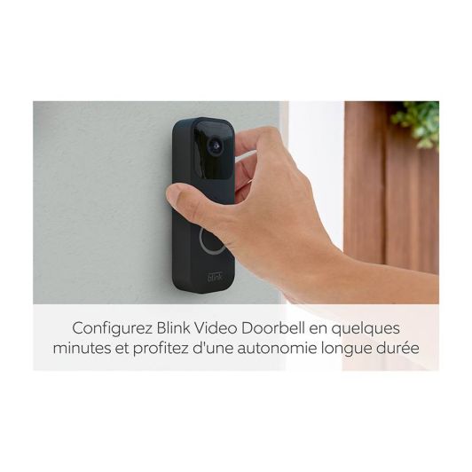 Sonnette connectée WiFi BLINK vidéo doorbell FHD noire