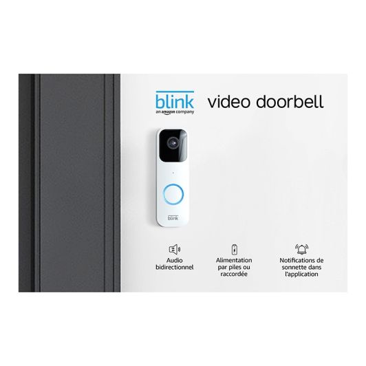 Sonnette connectée WiFi BLINK vidéo doorbell FHD blanche