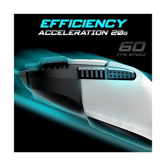 Souris gaming SPIRIT OF GAMER PRO M5  Blanche Filaire 12800Dpi